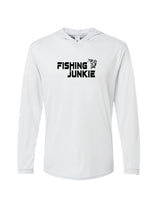 Fishing Junkie Long Sleeve Moisture Wicking Hoodie Multiple Colors