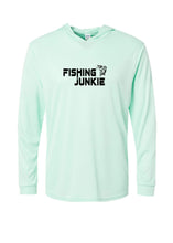 Fishing Junkie Long Sleeve Moisture Wicking Hoodie Multiple Colors