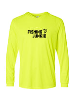 Fishing Junkie Long Sleeve Moisture Wicking Hoodie Multiple Colors