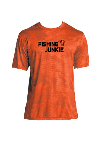 Fishing Junkie Short Sleeve Moisture Wicking Camo Multiple Color