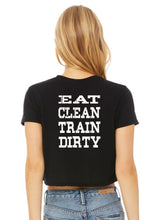 Eat Clean Train Dirty Crop Black